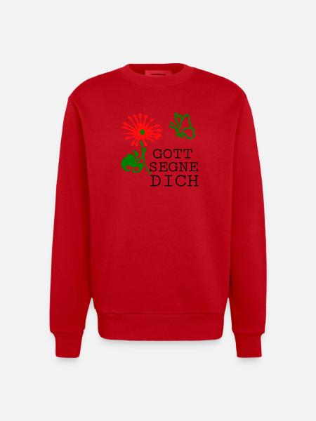 Konfirmation - Heavyweight Oversized Organic Crew Neck Made in EU - Rot