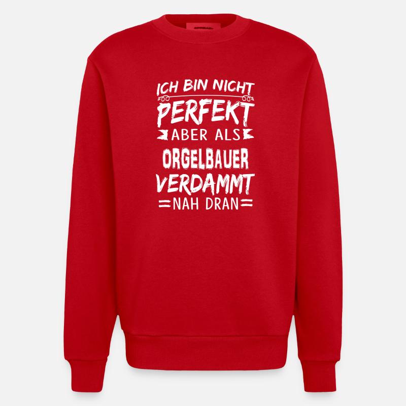 ORGELBAUER - Heavyweight Oversized Organic Crew Neck Made in EU - Rot