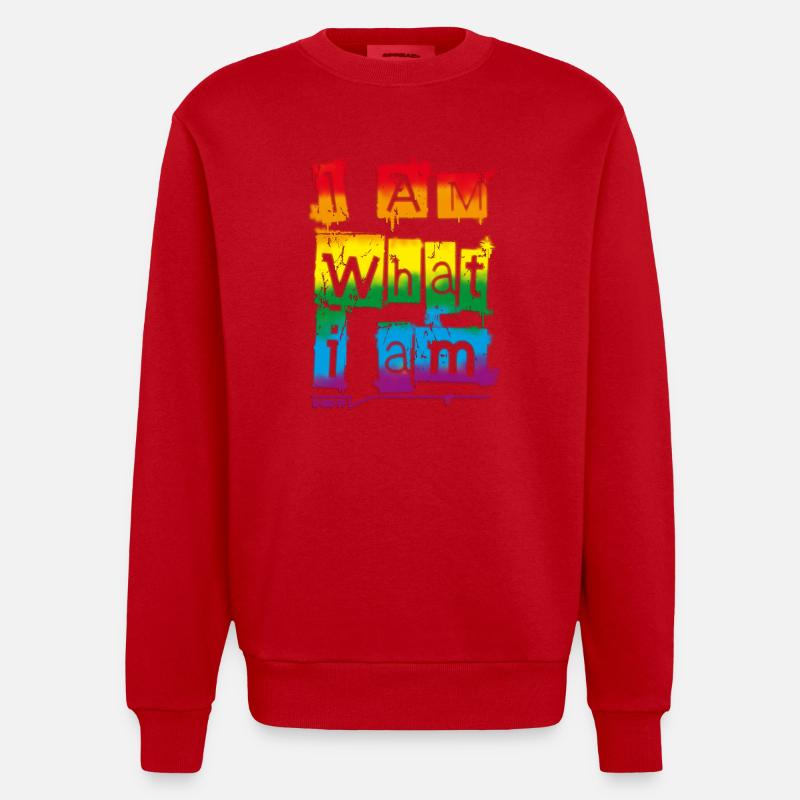 Ich bin was ich bin - Heavyweight Oversized Organic Crew Neck Made in EU - Rot