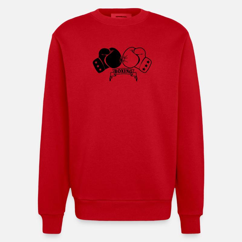 Gants de boxe - Sweat bio épais oversize fabriqué en UE - rouge