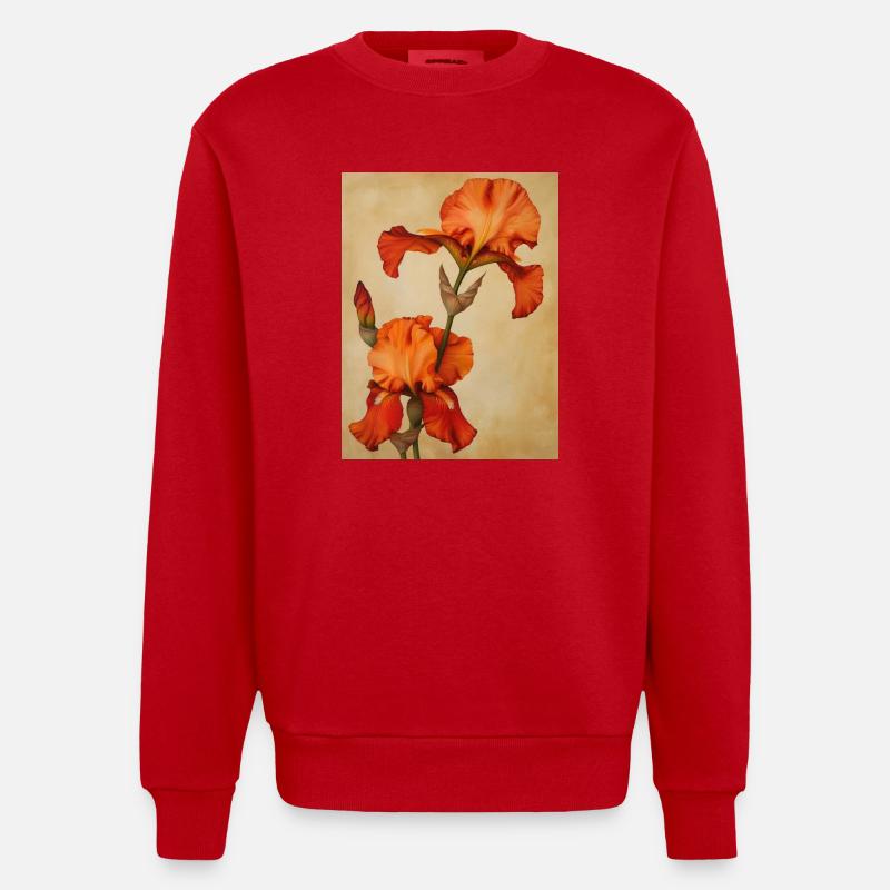 Affiche Toile Sng Iris 36 - Sweat bio épais oversize fabriqué en UE - rouge
