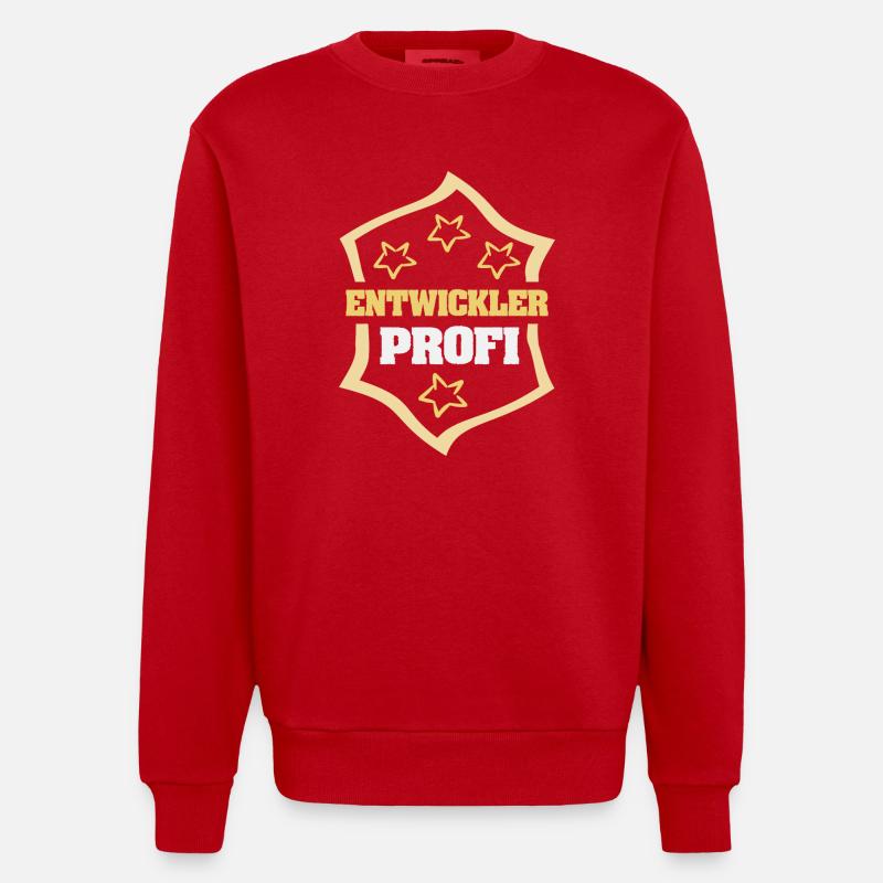 Occupation Developer - Heavyweight Oversized Organic Crew Neck Made in EU - red