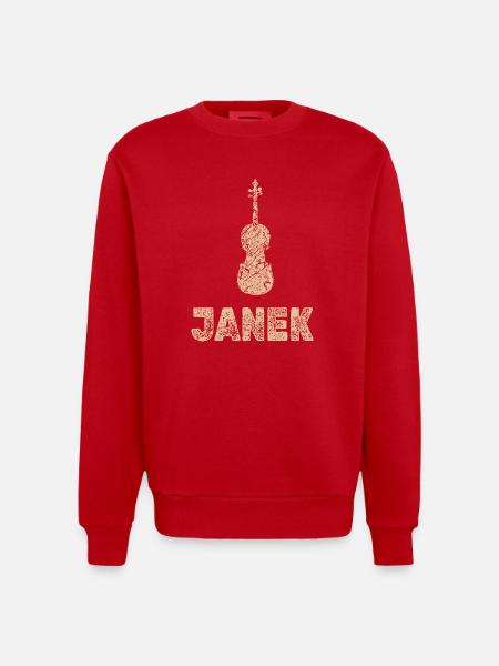 Janek as viola - Heavyweight Oversized Organic Crew Neck Made in EU - red