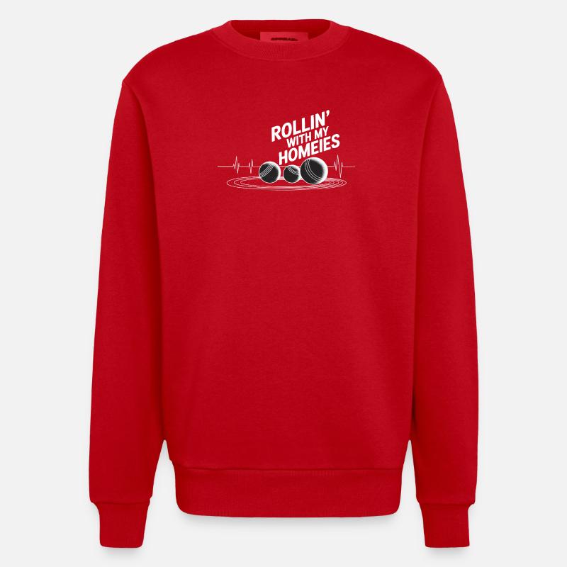 Boccia King Passion de Précision - Sweat bio épais oversize fabriqué en UE - rouge