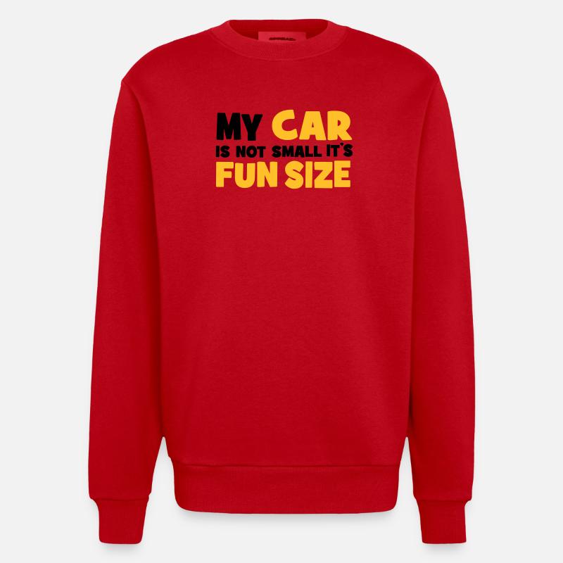 Small car - Sweat bio épais oversize fabriqué en UE - rouge