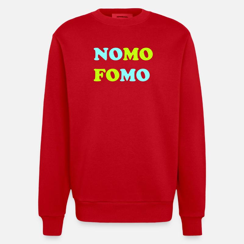 FOMO Peur de manquer quelque chose - Sweat bio épais oversize fabriqué en UE - rouge