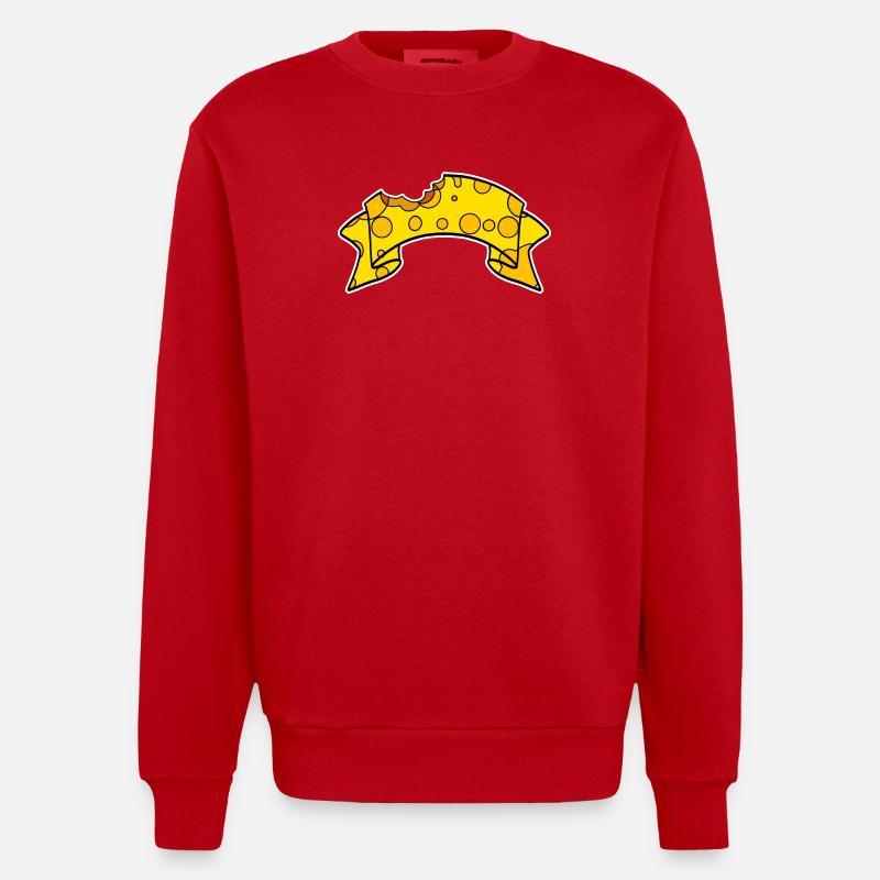 Fromage Bannière - Sweat bio épais oversize fabriqué en UE - rouge