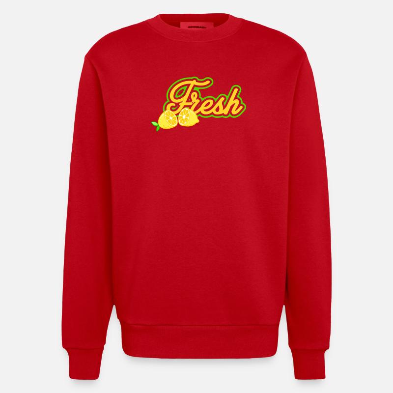 Frais - Sweat bio épais oversize fabriqué en UE - rouge