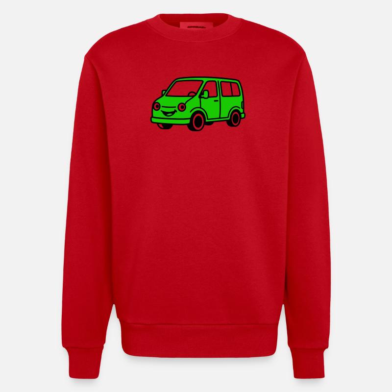 Van Cartoon - Sweat bio épais oversize fabriqué en UE - rouge