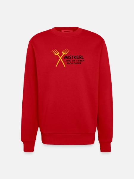 2541614 15142795 mistkerl - Heavyweight Oversized Organic Crew Neck Made in EU - red
