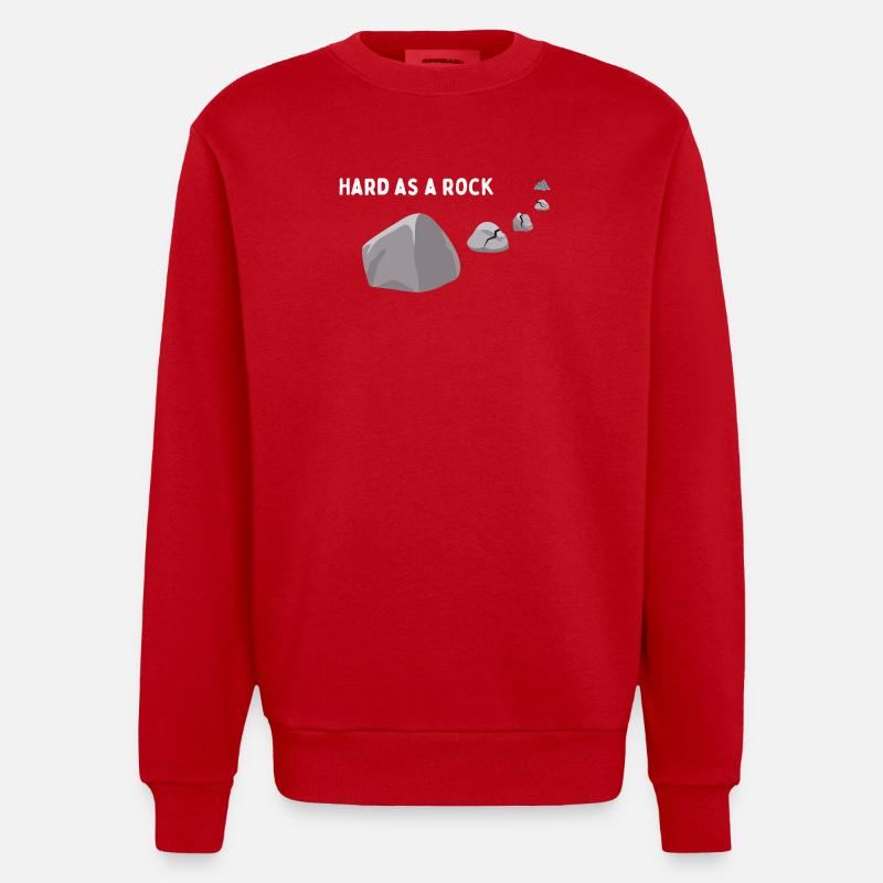 Dur comme un roc - Sweat bio épais oversize fabriqué en UE - rouge