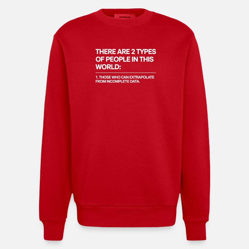 Statistik Analyse Data Science Extrapolation - Heavyweight Oversized Organic Crew Neck Made in EU - Rot