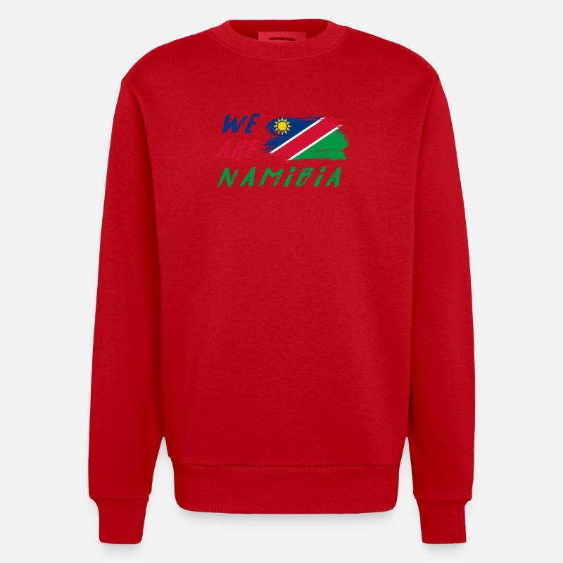 Wir sind Namibia - Heavyweight Oversized Organic Crew Neck Made in EU - Rot