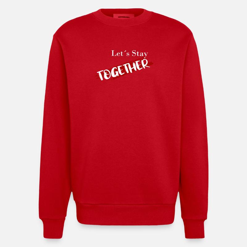 Restons ensemble - Sweat bio épais oversize fabriqué en UE - rouge