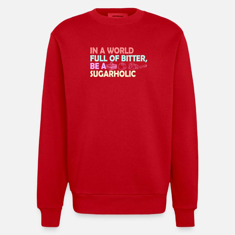 Citation de Sugarholic World - Sweat bio épais oversize fabriqué en UE - rouge