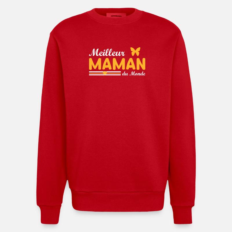 Beste Mutter der Welt - Heavyweight Oversized Organic Crew Neck Made in EU - Rot