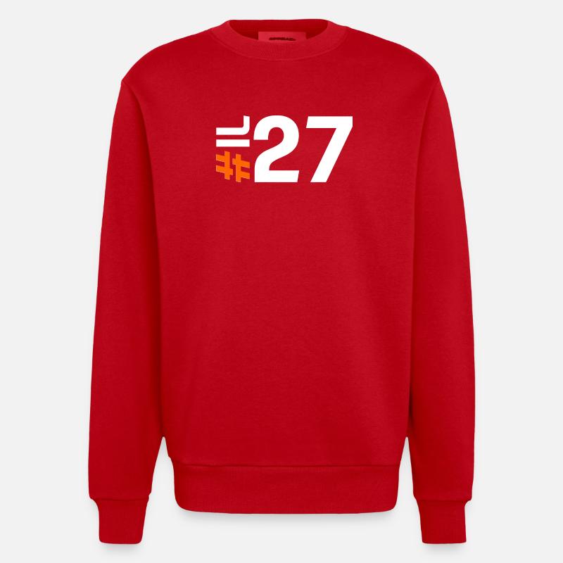 IL27-KARTON - Heavyweight Oversized Organic Crew Neck Made in EU - Rot
