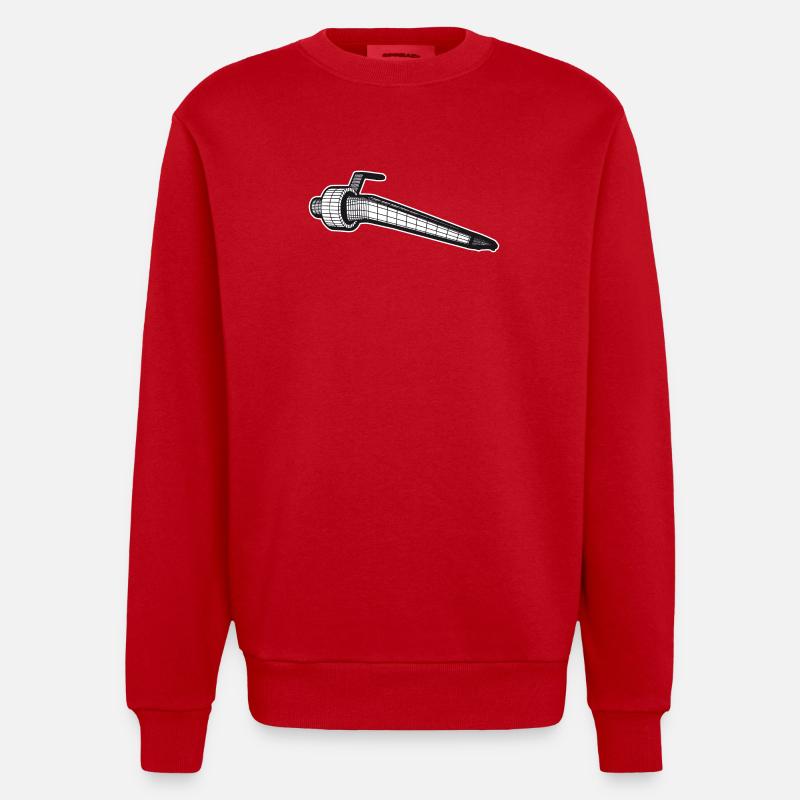 DJ-System, Djing, Needle, Turntablism - Heavyweight Oversized Organic Crew Neck Made in EU - Rot