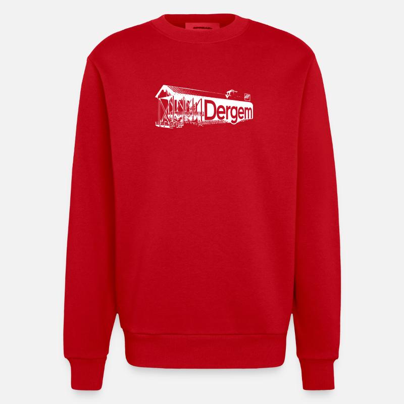 Bad Dürkheim white - Heavyweight Oversized Organic Crew Neck Made in EU - Rot