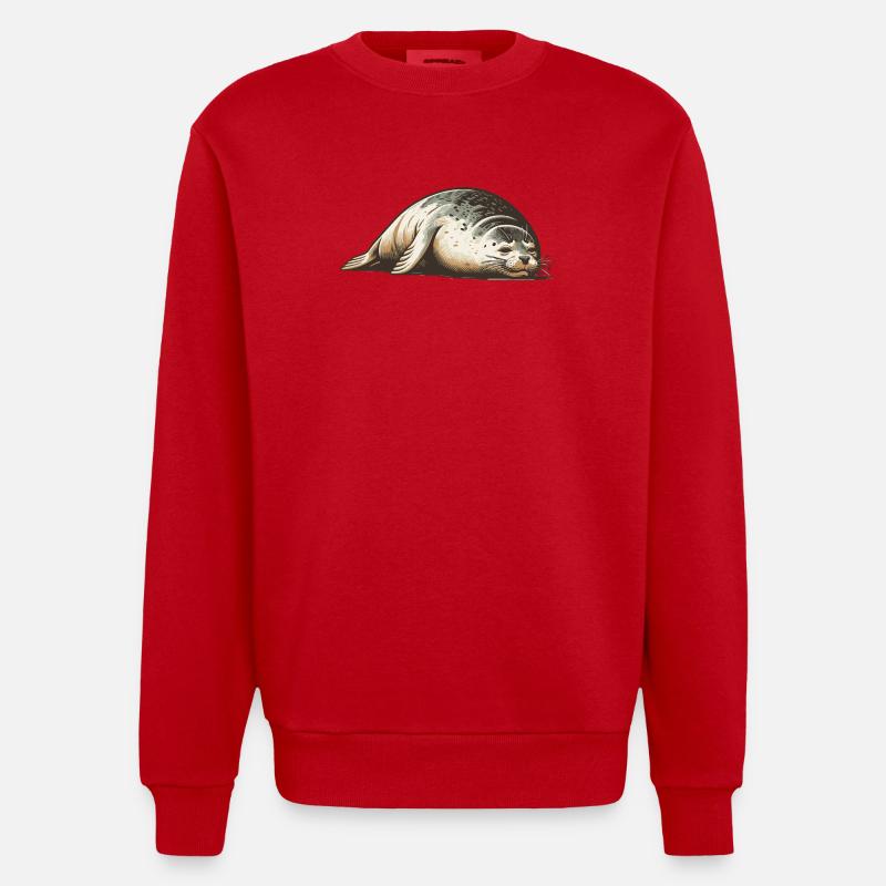Phoque - Sweat bio épais oversize fabriqué en UE - rouge