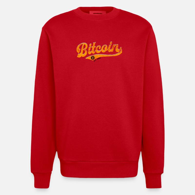 Bitcoin - l’avenir a commencé - Est. 2008 - Sweat bio épais oversize fabriqué en UE - rouge