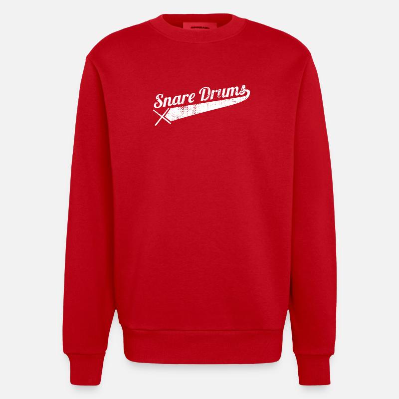 Schnarrtrommel - Heavyweight Oversized Organic Crew Neck Made in EU - Rot