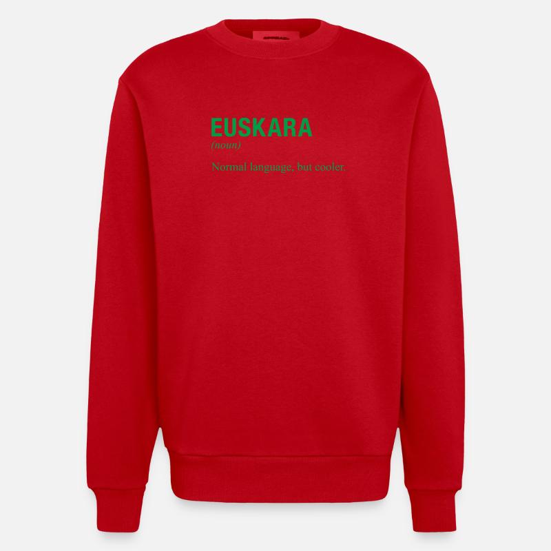 Langue basque - Sweat bio épais oversize fabriqué en UE - rouge
