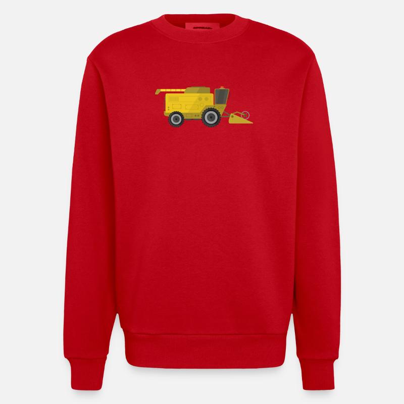 Moissonneuse-batteuse - Sweat bio épais oversize fabriqué en UE - rouge