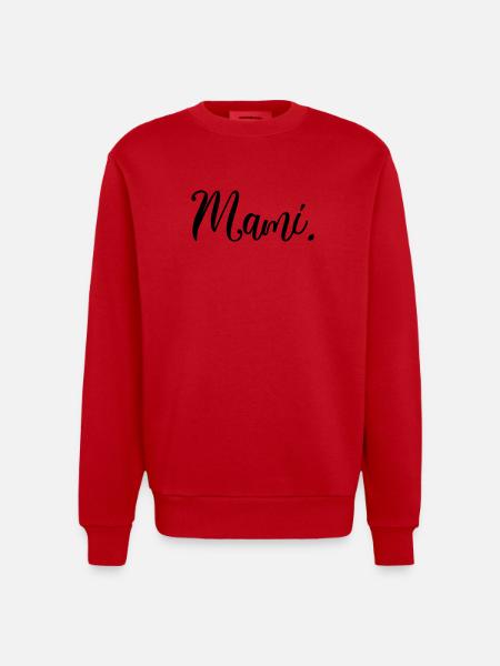 Mami Frauen Geschenk Liebe - Heavyweight Oversized Organic Crew Neck Made in EU - Rot