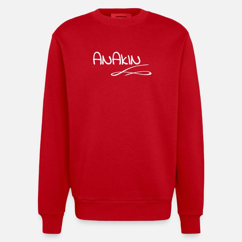 Lettrage graffiti d’Anakin - Sweat bio épais oversize fabriqué en UE - rouge