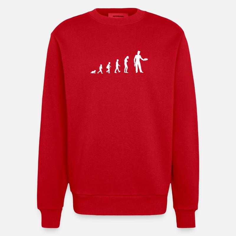 Évolution vers le boulanger - Sweat bio épais oversize fabriqué en UE - rouge