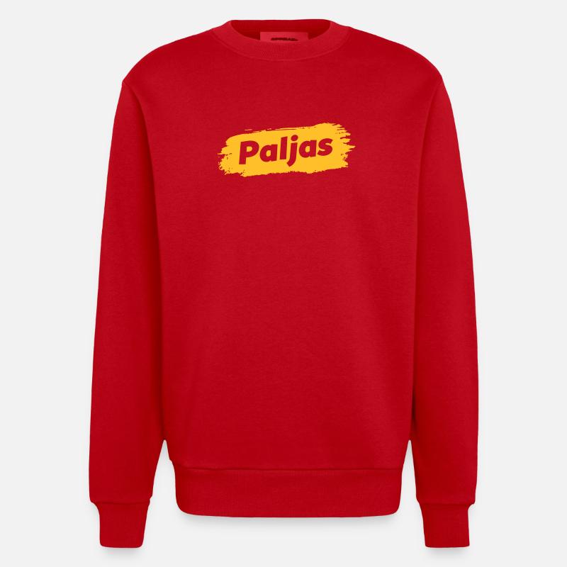 Paljas - Dialecte anversois - Sweat bio épais oversize fabriqué en UE - rouge