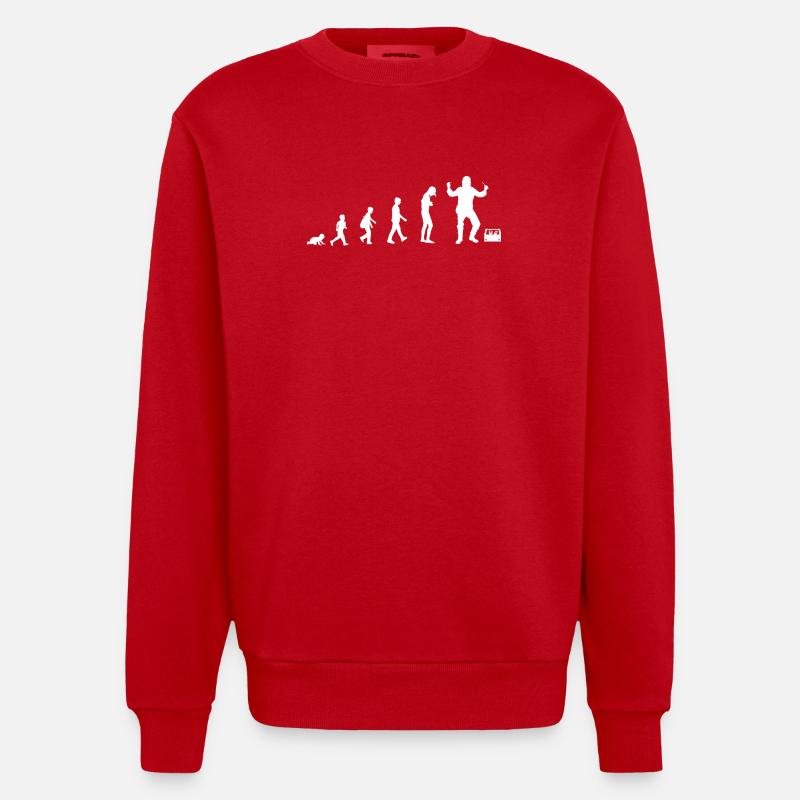 Évolution du bébé à l’électricien - Sweat bio épais oversize fabriqué en UE - rouge