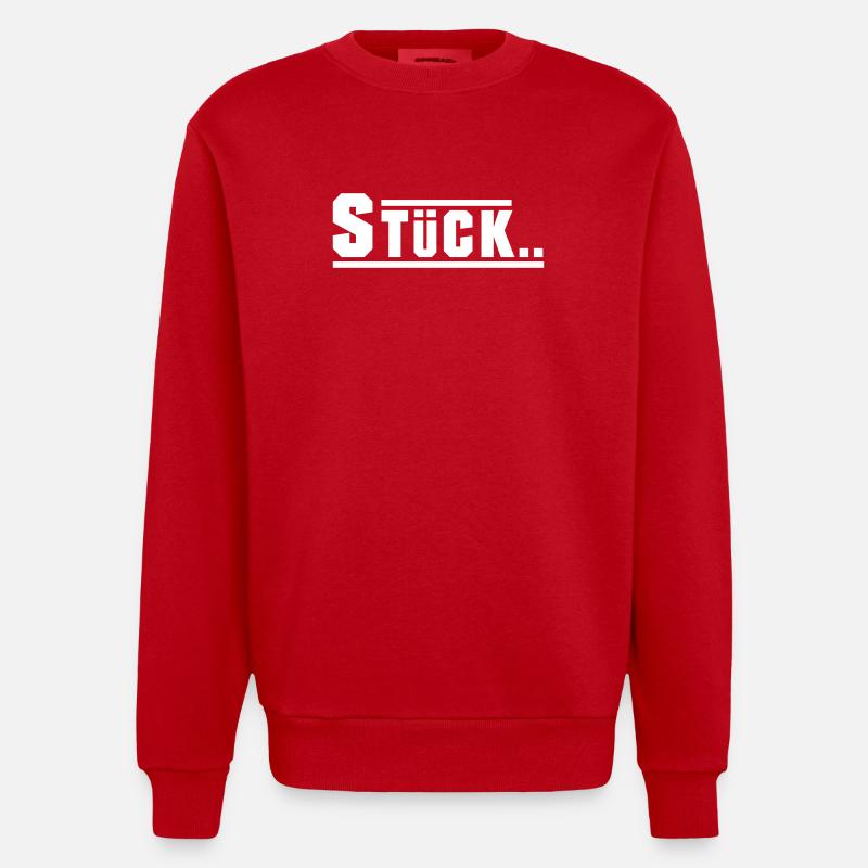 Stück Design - Heavyweight Oversized Organic Crew Neck Made in EU - Rot