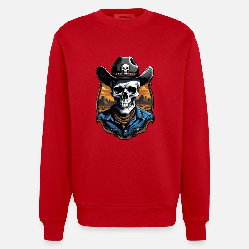 COWBOY I - Heavyweight Oversized Organic Crew Neck Made in EU - Rot
