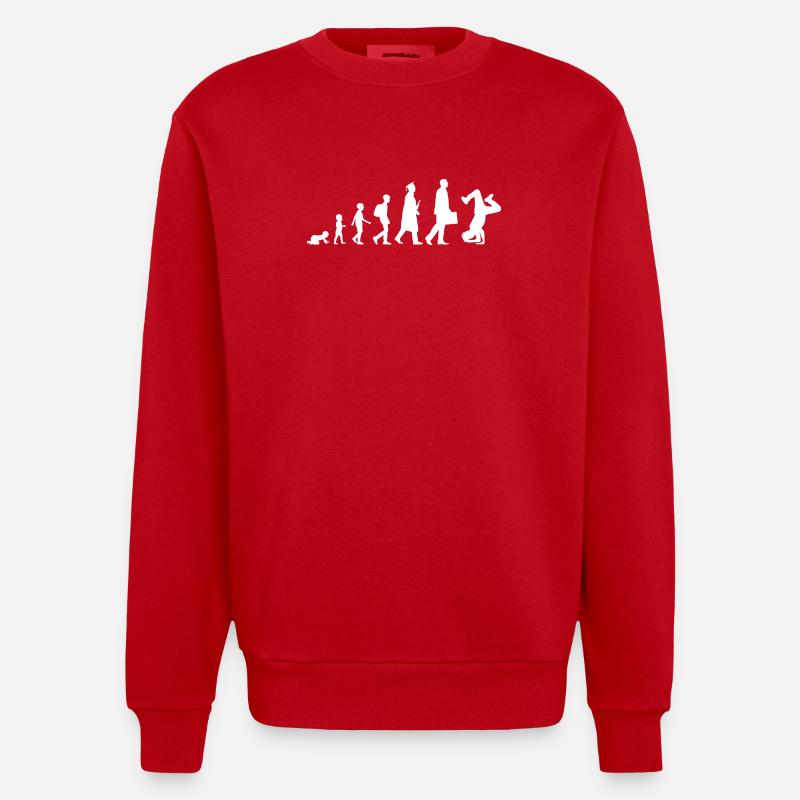 Évolution du breakdance - Sweat bio épais oversize fabriqué en UE - rouge