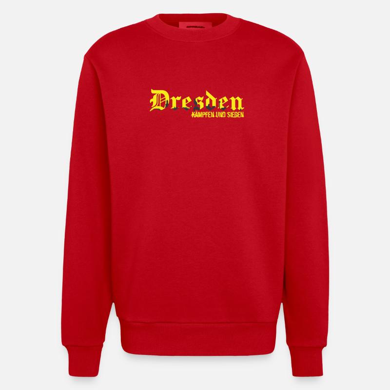 Dresden - Heavyweight Oversized Organic Crew Neck Made in EU - Rot