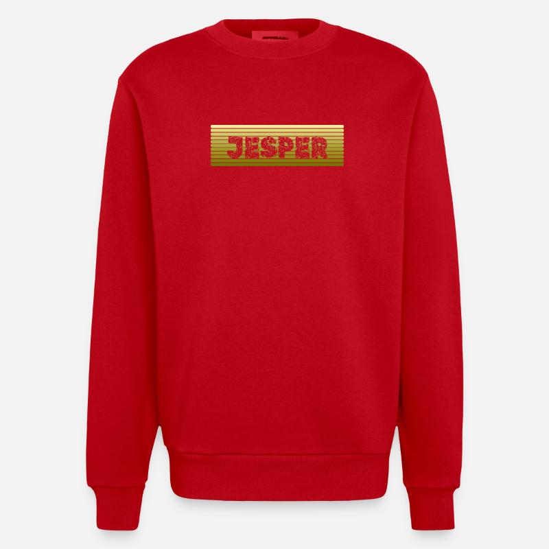Nom : Jesper - Sweat bio épais oversize fabriqué en UE - rouge