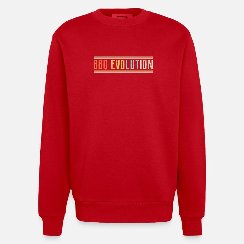 BBQ Evolution Design - Sweat bio épais oversize fabriqué en UE - rouge