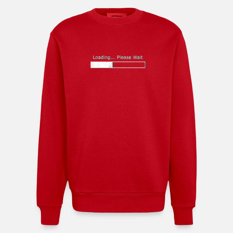 Loading Please wait - Heavyweight Oversized Organic Crew Neck Made in EU - red