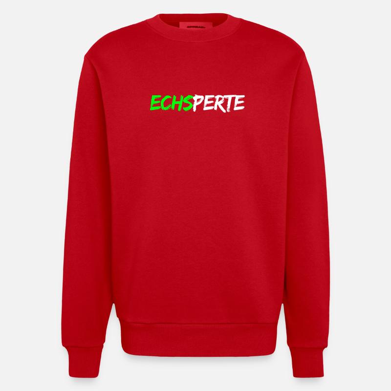 Echsperte - Experte, lustiger Wortwitz - Heavyweight Oversized Organic Crew Neck Made in EU - Rot
