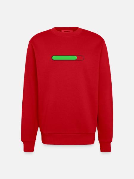 Average gauge Green (three quarters) - Heavyweight Oversized Organic Crew Neck Made in EU - red