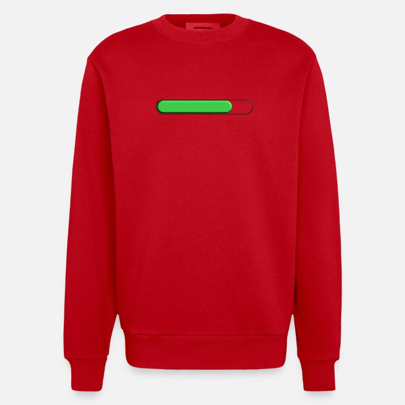 Jauge moyenne Vert (trois quart) - Sweat bio épais oversize fabriqué en UE - rouge