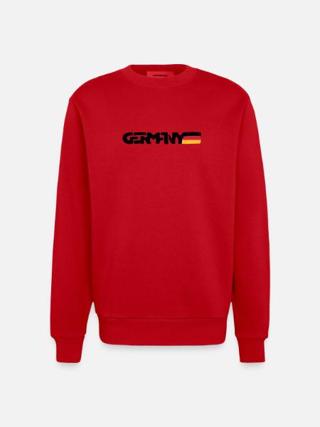 Germany - Heavyweight Oversized Organic Crew Neck Made in EU - Rot
