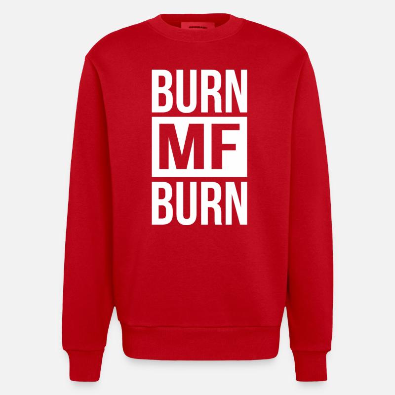 Burn MF Burn - Sweat bio épais oversize fabriqué en UE - rouge