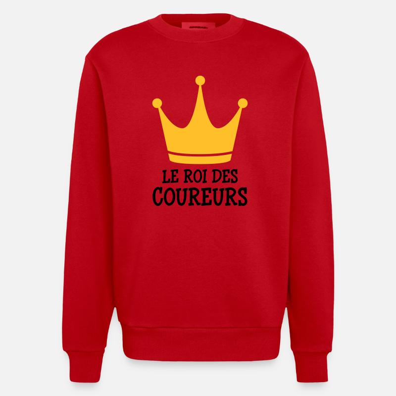 Course à Pied / Running / Jogging / Coureur - Sweat bio épais oversize fabriqué en UE - rouge