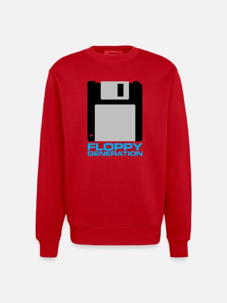 Floppy Generation 3.5 - Heavyweight Oversized Organic Crew Neck Made in EU - red
