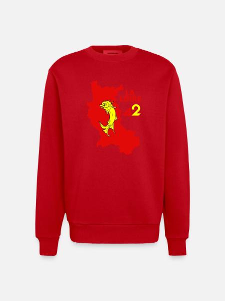 The Loire 42 - Heavyweight Oversized Organic Crew Neck Made in EU - red