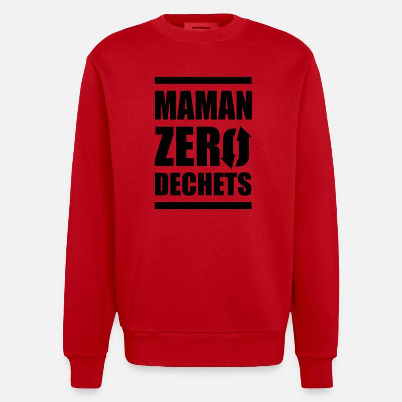 Zero Waste Mama - Heavyweight Oversized Organic Crew Neck Made in EU - Rot