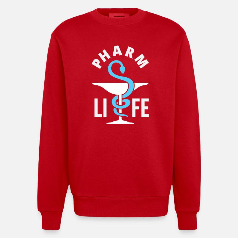 Apotheker Pharmazeutisch-technischer - Heavyweight Oversized Organic Crew Neck Made in EU - Rot